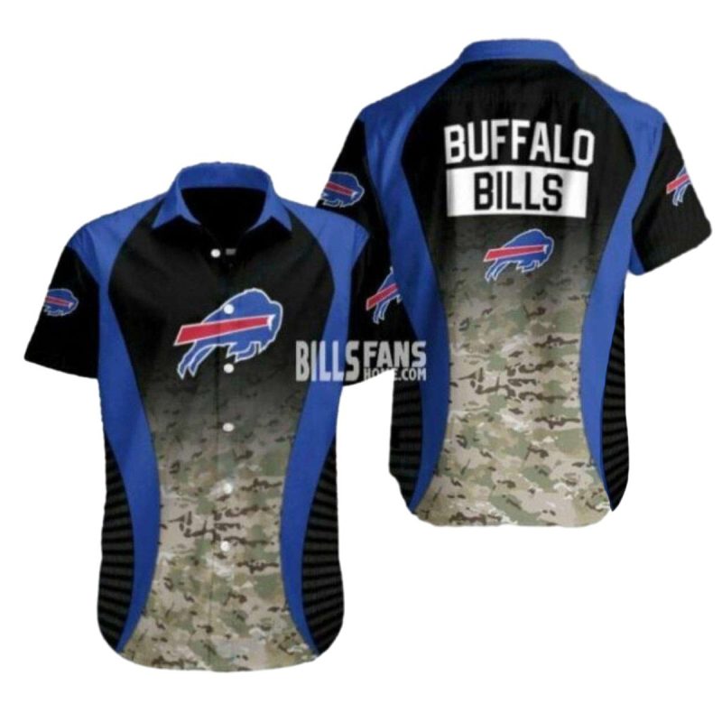 Buffalo Bills Camo And Team Logo Hawaiian Shirt 1