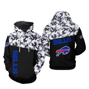Buffalo Bills Camo Veteran Team AOP Hoodie