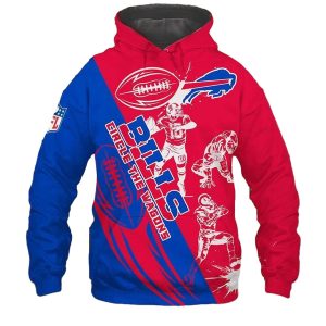 Buffalo Bills Cartoon Player Cute AOP Hoodie