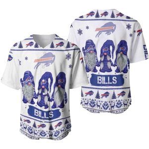 Buffalo Bills Christmas Gnomes Baseball Jersey