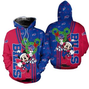 Buffalo Bills Christmas Mickey Santa AOP Hoodie