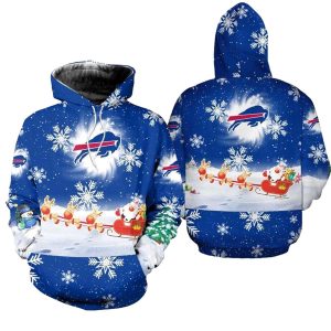 Buffalo Bills Christmas Pattern Football AOP Hoodie
