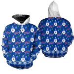 Buffalo Bills Christmas Pattern Santa Clause Football AOP Hoodie