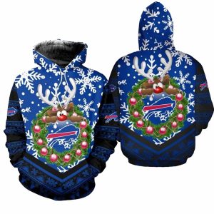 Buffalo Bills Christmas Reindeer Football AOP Hoodie