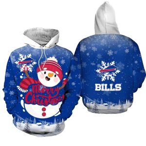 Buffalo Bills Christmas Snowman AOP Hoodie