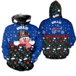 Buffalo Bills Christmas Snowman Football AOP Hoodie