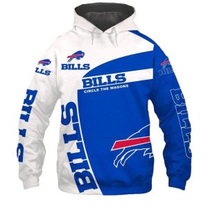 Buffalo Bills Circle The Wagons Blue And White AOP Hoodie