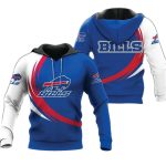 Buffalo Bills Curve Graphic Blue And White Gift For Fans AOP Hoodie