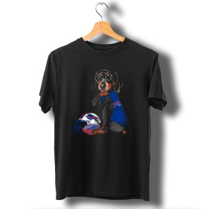 Buffalo Bills Dachshund With Helmet And Jersey T-Shirt