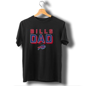 Buffalo Bills Dad Red Blue Bold Lettering T-Shirt