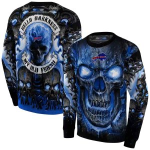 Buffalo Bills Demonic Skull Blue Black AOP Sweatshirt