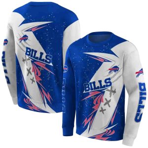 Buffalo Bills Dynamic Slash Blue White AOP Sweatshirt