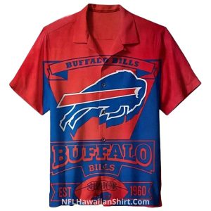 Buffalo Bills Est 1960 Vintage Red And Blue Logo Hawaiian Shirt