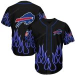 Buffalo Bills Fire Pattern Sports Gift For Fans Baseball Jersey