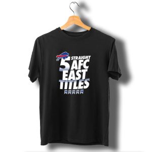 Buffalo Bills Five Straight Afc East Division Champions Big Tall T-Shirt