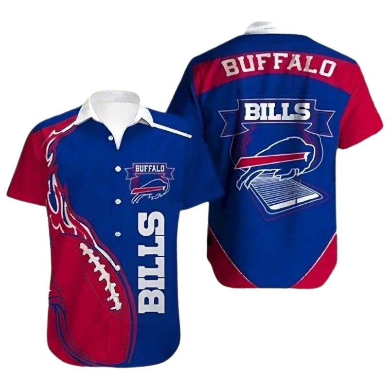 Buffalo Bills Flame Ball Iconic Logo Hawaiian Shirt 1