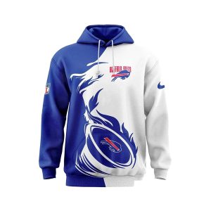 Buffalo Bills Flame Ball Luxury White And Blue AOP Hoodie