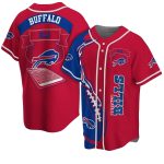 Buffalo Bills Flame Ball Red Baseball Jersey