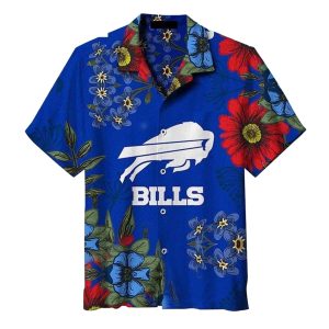 Buffalo Bills Floral And White Team Logo Design Hawaiian Shirt