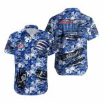 Buffalo Bills Floral Emblem Blue Hawaiian Shirt