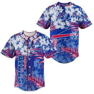 Buffalo Bills Floral Pattern Baseball Jersey