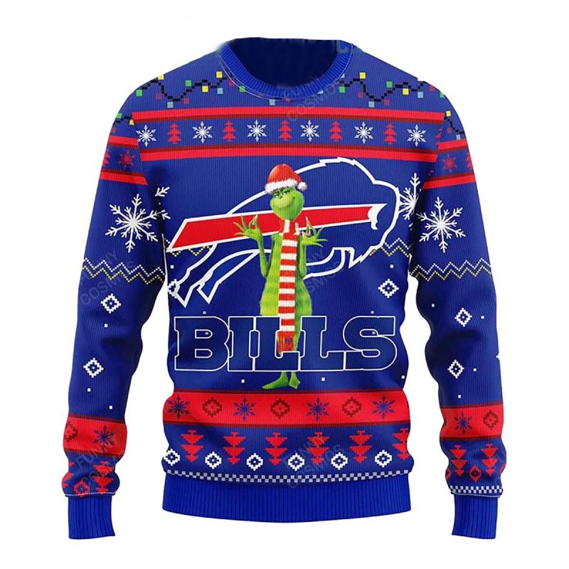 Buffalo-Bills-Funny-Grinch-With-Santa-Hat-Christmas-Ugly-Sweater-1 Buffalo Bills Funny Grinch With Santa Hat Christmas Ugly Sweater 1