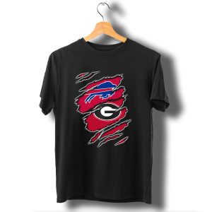 Buffalo Bills Georgia Bulldogs Claw Marks T-Shirt