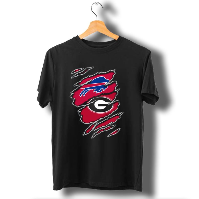 Buffalo Bills Georgia Bulldogs Claw Marks T Shirt 1 T Shirt 1