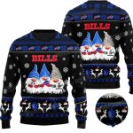 Buffalo Bills Gnomes Black Christmas Ugly Sweater