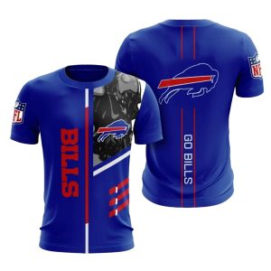 Buffalo Bills Go Bills Blue AOP T-Shirt