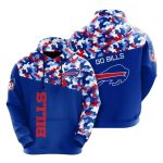 Buffalo Bills Go Bills Blue Red Camo AOP Hoodie