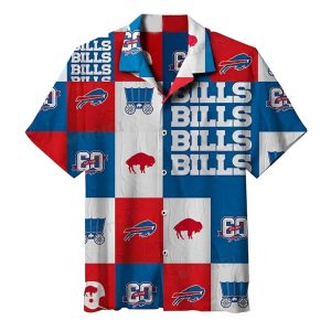 Buffalo Bills Go Bills White Pattern Hawaiian Shirt