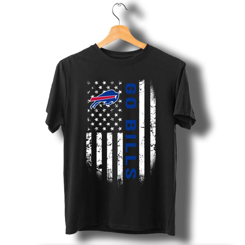 Buffalo Bills Go Bills With Flag American T Shirt T Shirt 1