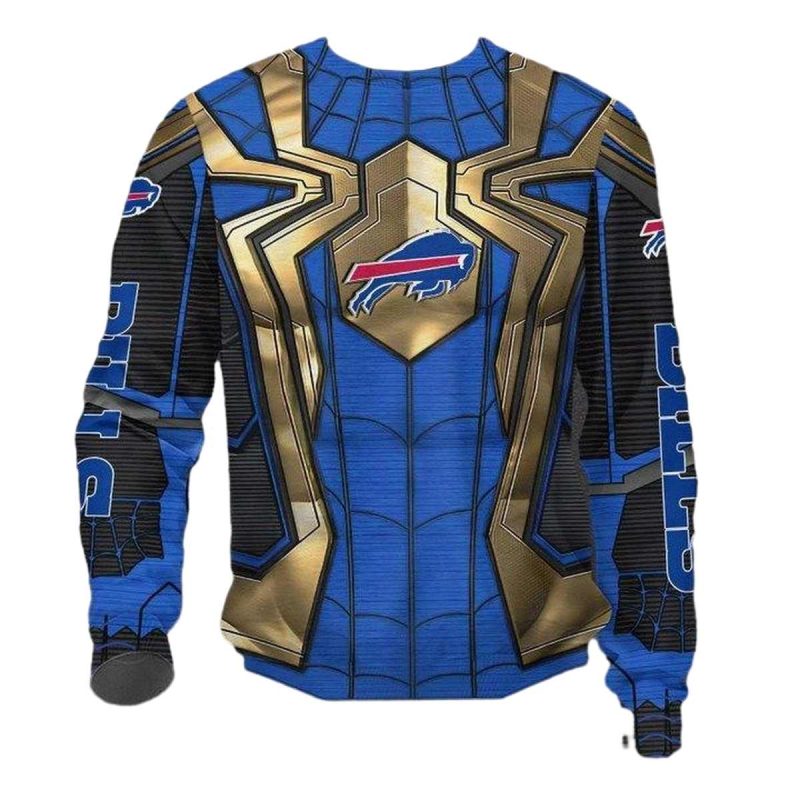 Buffalo Bills Golden Spider Man Aop Sweatshirt 1