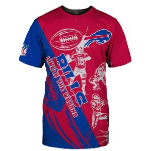 Buffalo Bills Graphic Cartoon Player Gift For Fans AOP T-Shirt