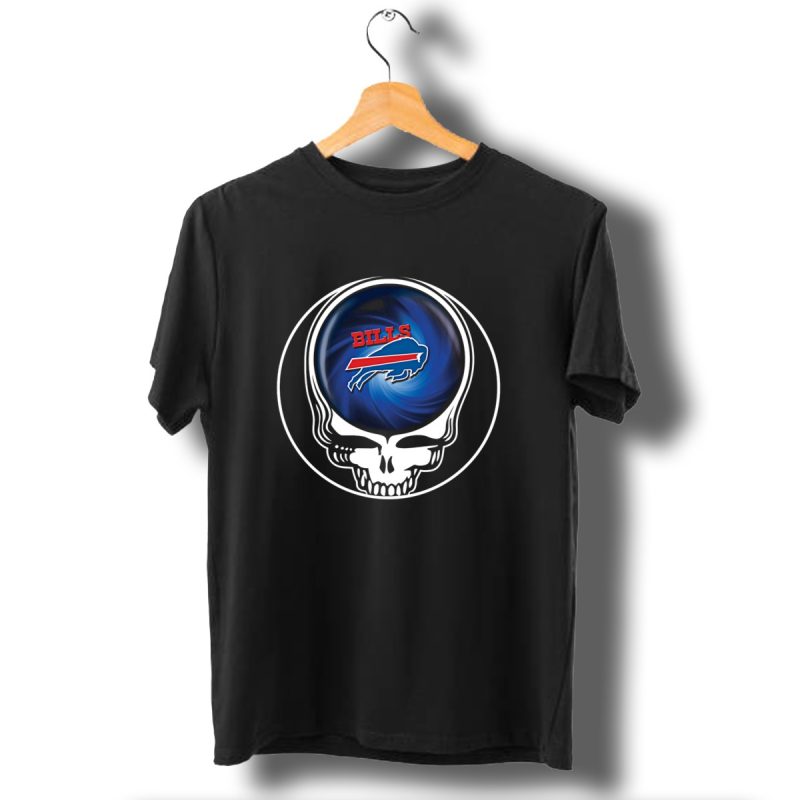 Buffalo Bills Grateful Dead Skull Icon With Spiral T Shirt 1 T Shirt 1