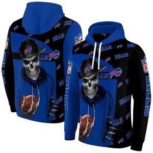 Buffalo Bills Grim Vibe Blue Black AOP Hoodie