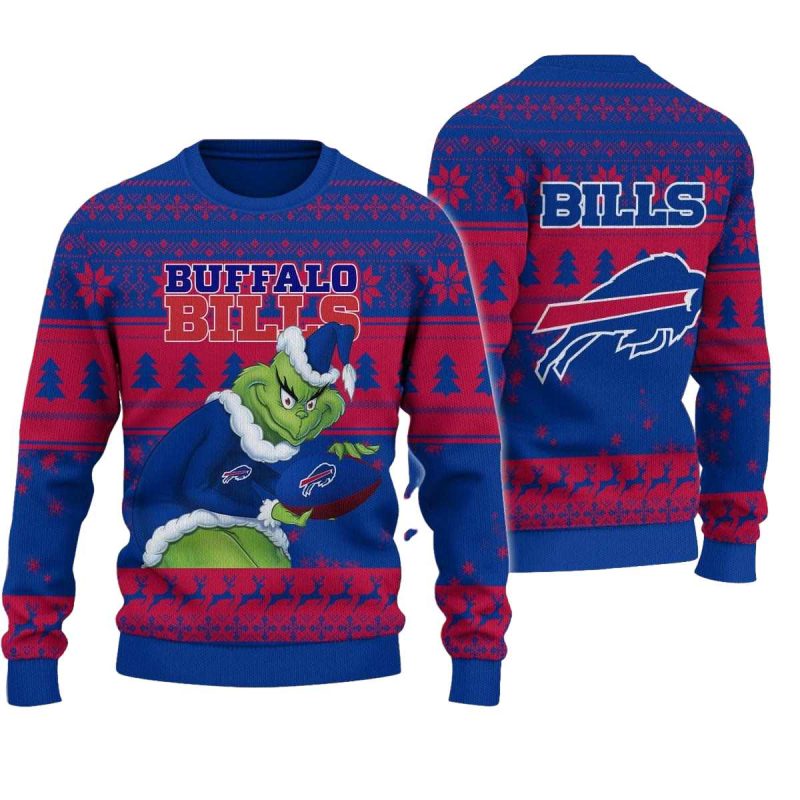 Buffalo Bills Grinchs Christmas Game Ugly Sweater 1