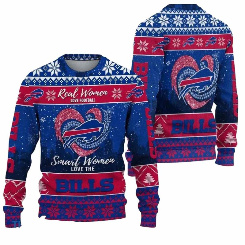 Buffalo Bills Heartfelt Fan Love Ugly Sweater 1