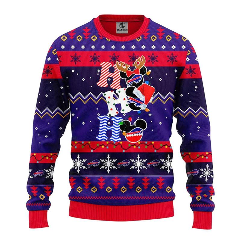 Buffalo Bills Hohoho Mickey Ugly Sweater 1
