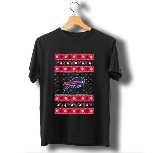 Buffalo Bills Holiday Lights Merry Christmas 2024 Ugly T-Shirt