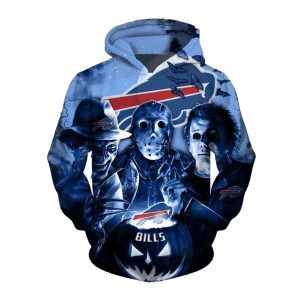 Buffalo Bills Horror Night Halloween AOP Hoodie