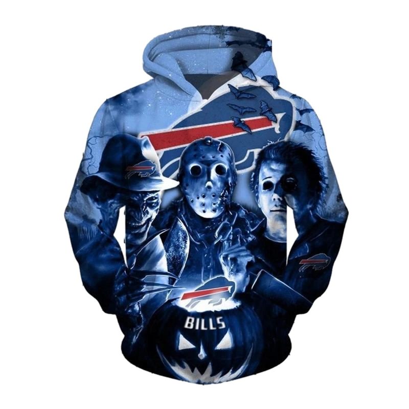 Buffalo Bills Horror Night Halloween Aop Hoodie 1