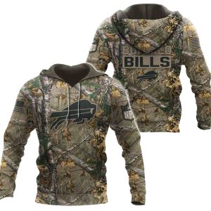 Buffalo Bills Hunting Camo AOP Hoodie
