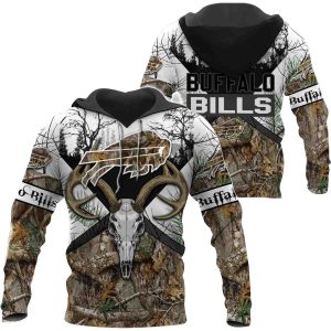 Buffalo Bills Hunting Camo Style AOP Hoodie