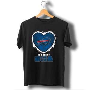 Buffalo Bills Its In My Dna Heart Fingerprint T-Shirt