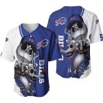 Buffalo Bills Jack Skellington And Zero Baseball Jersey