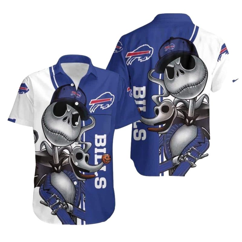 Buffalo Bills Jack Skellington And Zero Hawaiian Shirt 1