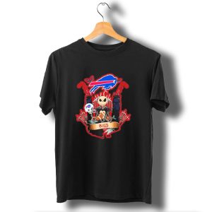Buffalo Bills Jack Skellington Halloween Football Crossover T-Shirt