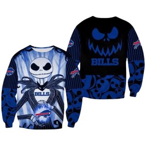 Buffalo Bills Jack Skellington Jumper Nightmare Before Christmas Ugly Sweater
